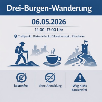 Drei-Burgen-Wanderung in Dillweißenstein am 6. Mai 2026